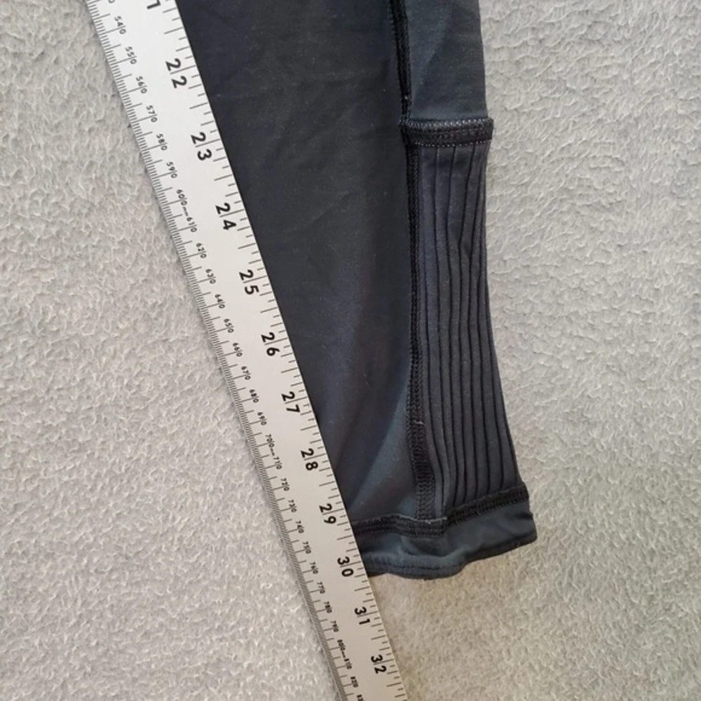 Lululemon Women Activewear Pants 8 Black Leggings Pockets Mid Rise 30 in‎ Inseam